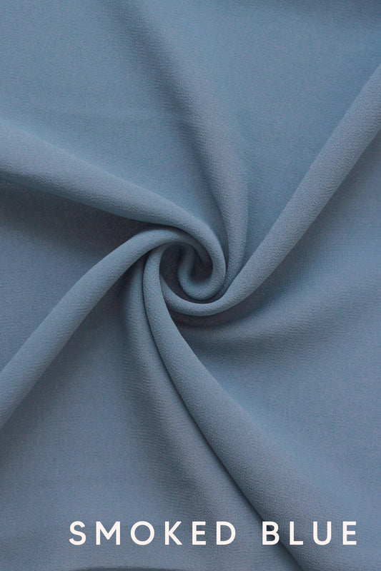 Plain Chiffon - Smoked Blue